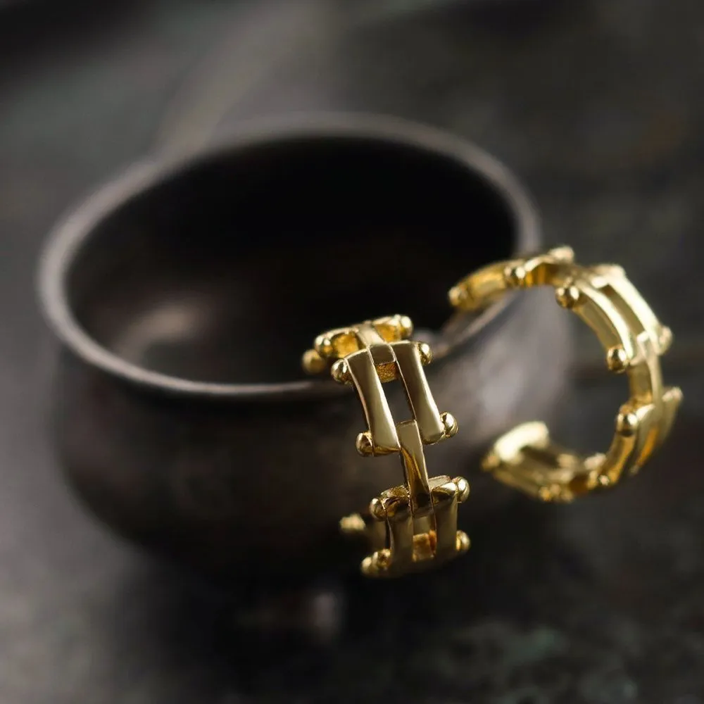 пуссеты "маритим", позолоченные, 20x21x8 мм