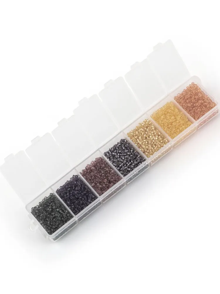 набор бисера круглого "южная ночь", 7 цветов