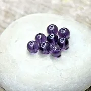 Бусина, стекло 10, цвет фиолетовый, 10 мм