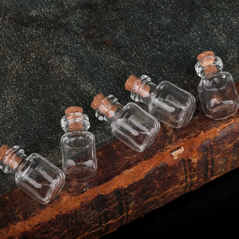 бутылочка с крышкой, прозрачная, 25x14x14 мм