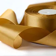 Лента, атлас, цвет зеленое золото, ширина 50 мм