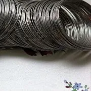 Проволока стальная для браслетов, с памятью, цвет стальной, 0.6х55 мм