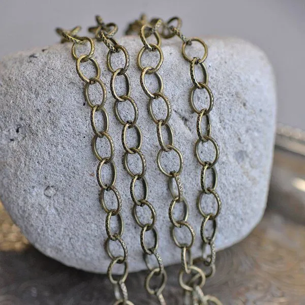 цепочка "даймонд", цвет античная бронза, звено 8x6x1 мм