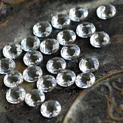 Стразы пришивные "Грани", акрил, круглые, цвет Cristal, 12х4 мм