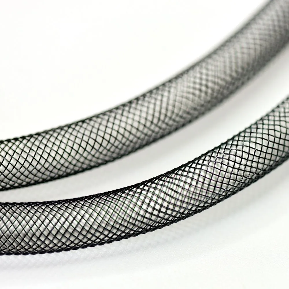ювелирная сетка, пластик, цвет черный, диаметр 8 мм