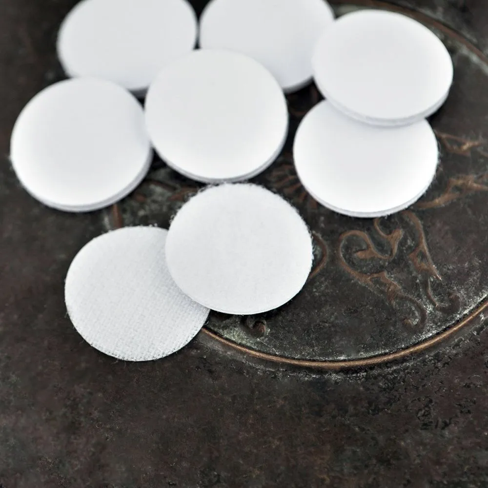 липучки самоклеящиеся, цвет белый, 30 мм 