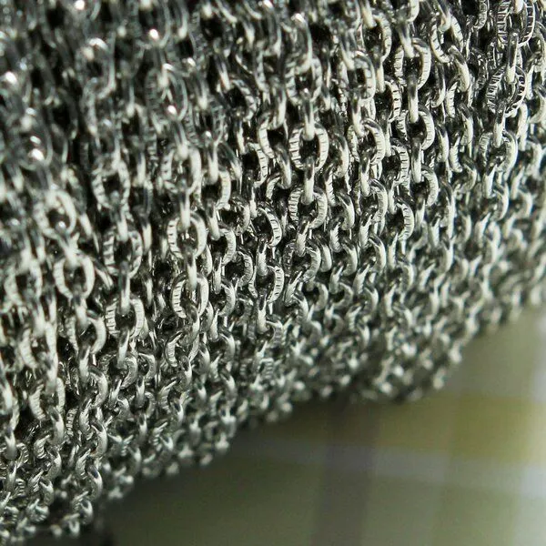 цепочка "бран", цвет платина, звено 1х3.6х5.4 мм