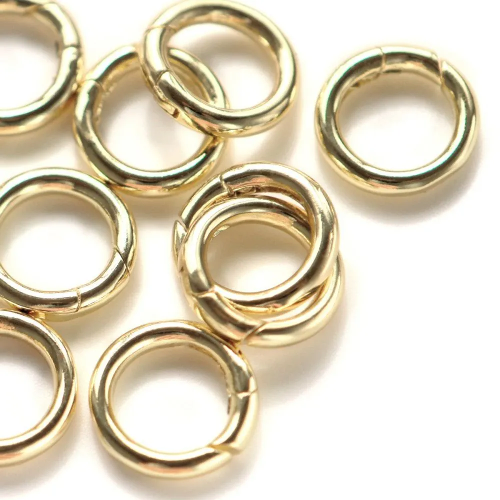 замок-кольцо, позолота, 15x14.5x3 мм