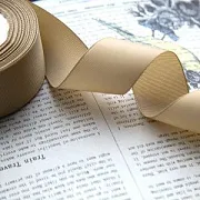 Лента репсовая, цвет песочный, ширина 38 мм