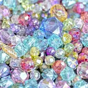 Микс акриловый разной формы "Акварель", цветовой микс (уп 20 г)