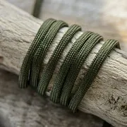 Шнур, полиэстер, паракорд, цвет темная оливка, 4-5 мм  