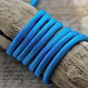 Шнур, полиэстер, паракорд, цвет яркий голубой, 4-5 мм  