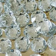 Стразы пришивные Round, смола, прозрачный, 10 мм