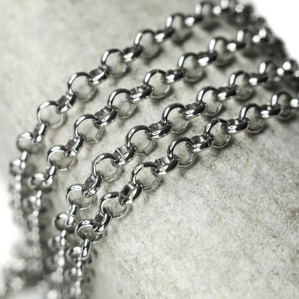 цепочка "раунд 304", цвет стальной, звено 5x1.5 мм