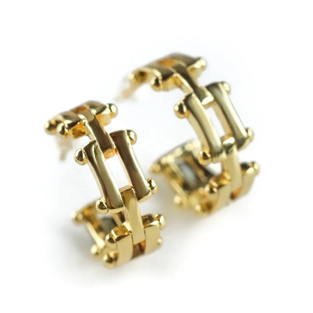 пуссеты "маритим", позолоченные, 20x21x8 мм