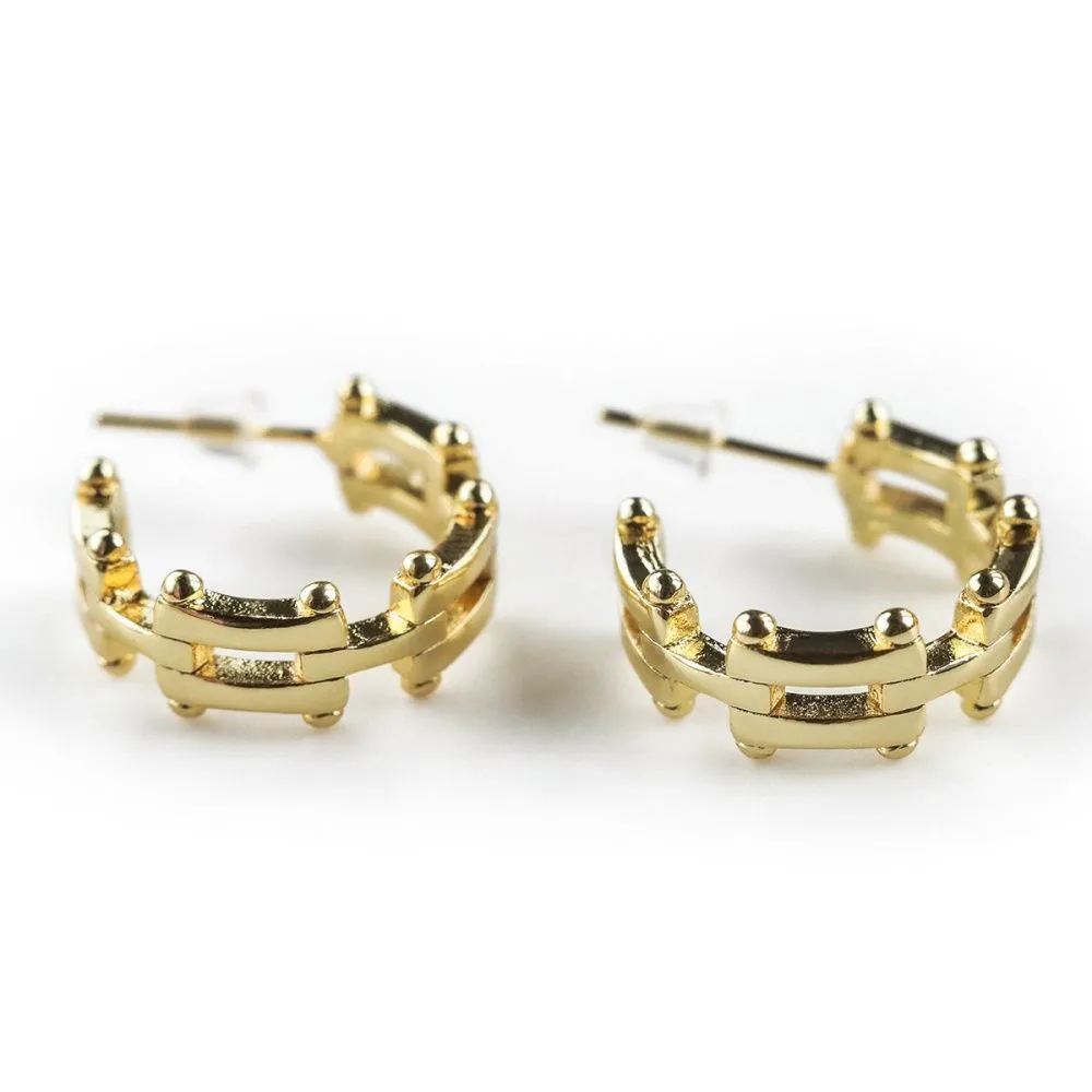 пуссеты "маритим", позолоченные, 20x21x8 мм