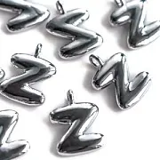 Подвеска металл "Буква Z", цвет платина, 16.5-18.5x5.5-18x2.5x4.5 мм