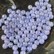 Бусина, стекло "Кракле", цвет сиреневый, 8 мм