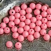Бусина, акрил 8, цвет розовый, 8 мм