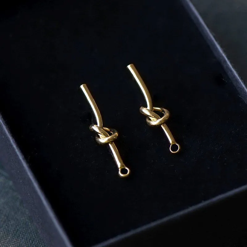 пуссеты "канат", позолота, 28x15x7 мм