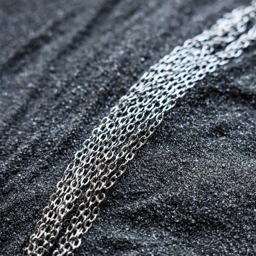 цепочка "кросс 304", цвет стальной, звено 2x1.7x0.4 мм