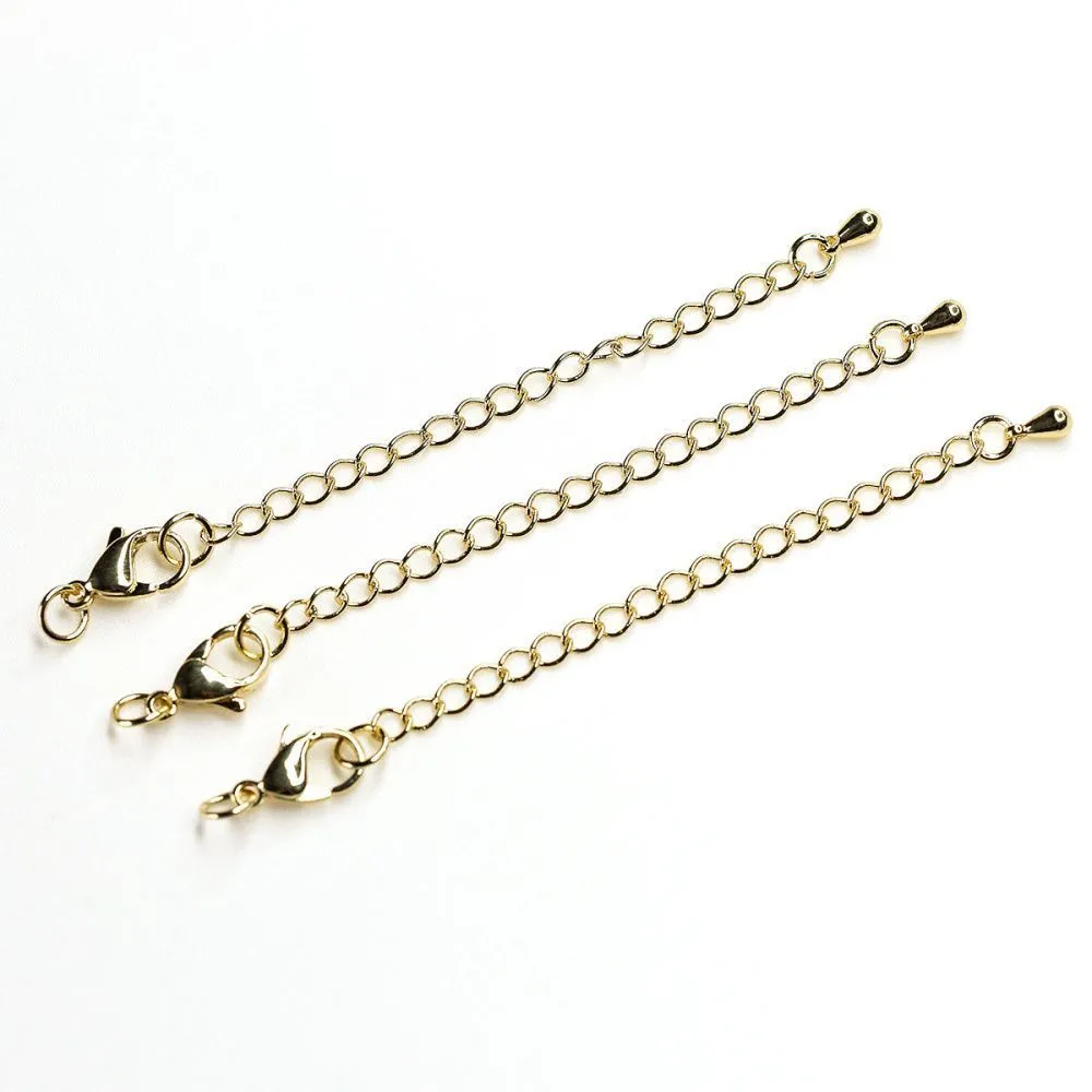 замочек-лобстер с удлинителем, позолота, 12x7x3 мм