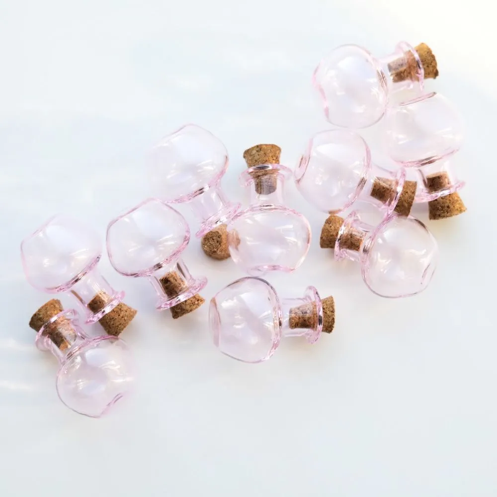 бутылочка с крышкой, кувшинчик, цвет розовый, 21x18 мм