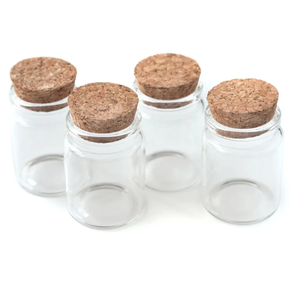 бутылочка с крышкой, прозрачная, 37x50 мм