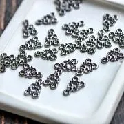 Коннектор "Сердечко", цвет черный, 15х11х2 мм