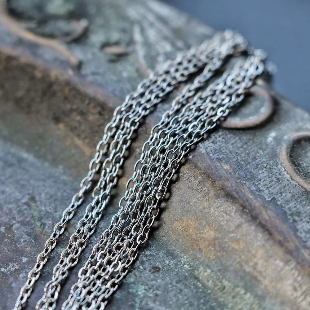 цепочка "кросс 304", цвет стальной, звено 2x1.7x0.4 мм