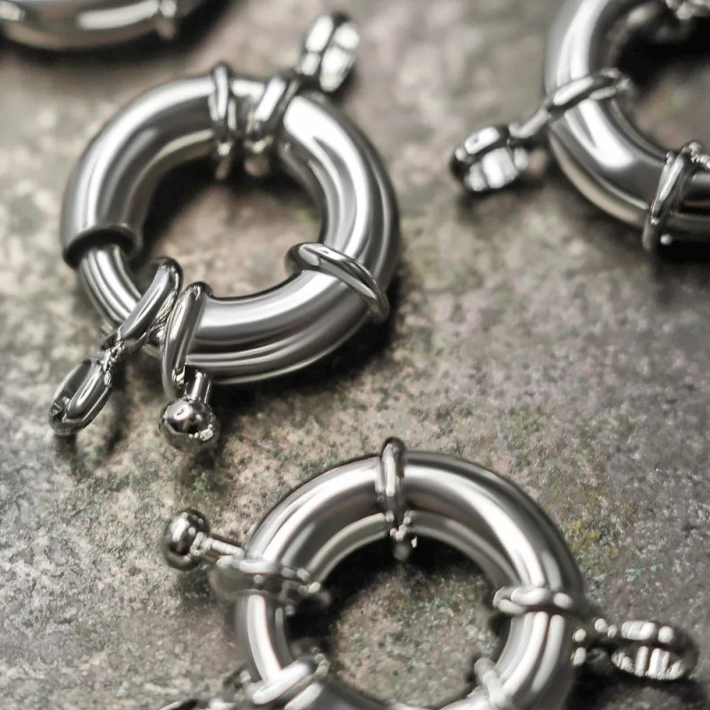 Замочки замочек-кольцо, цвет платина, 17.5x6 мм