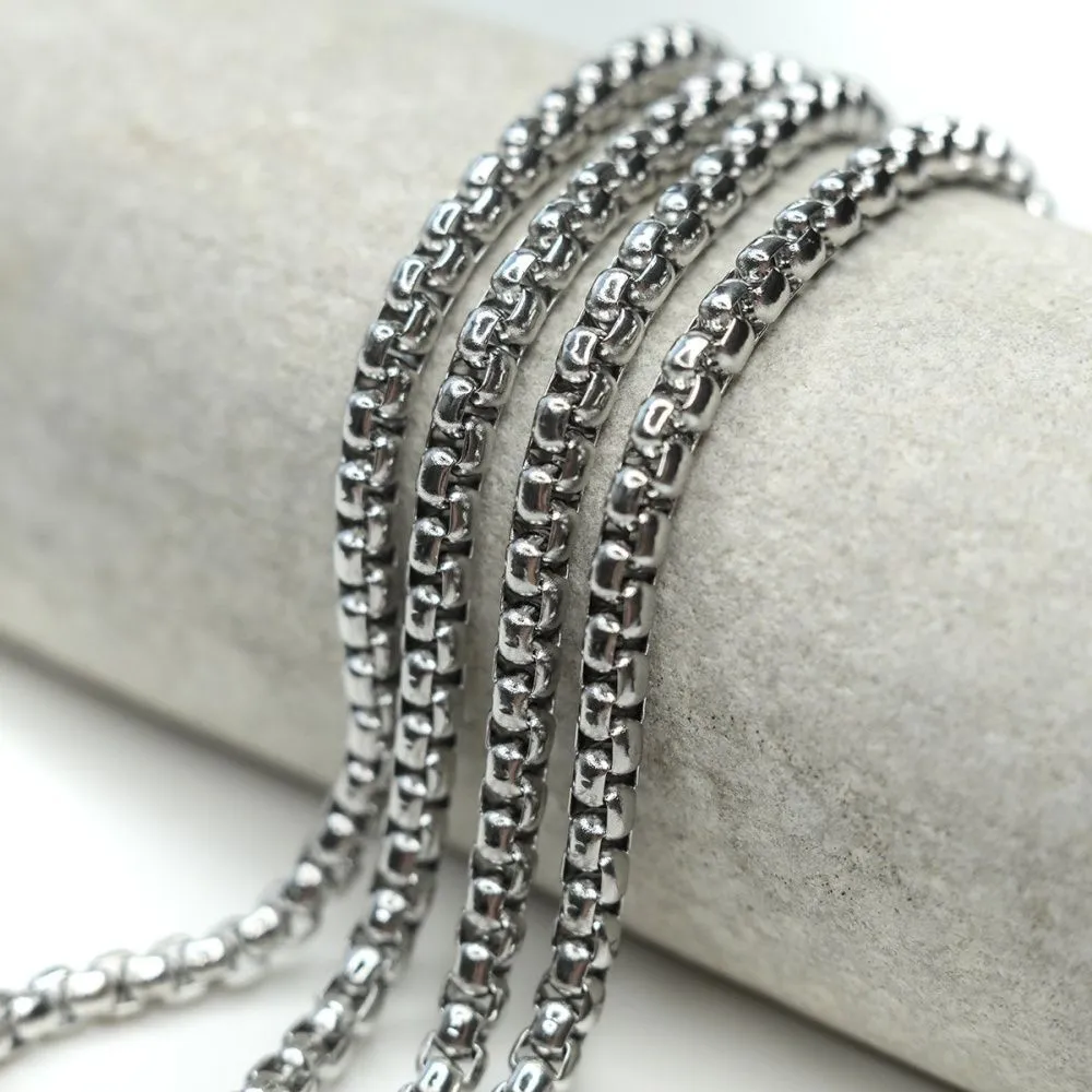 цепочка "баскет 304", цвет стальной, звено 4.5x4x2.5 мм