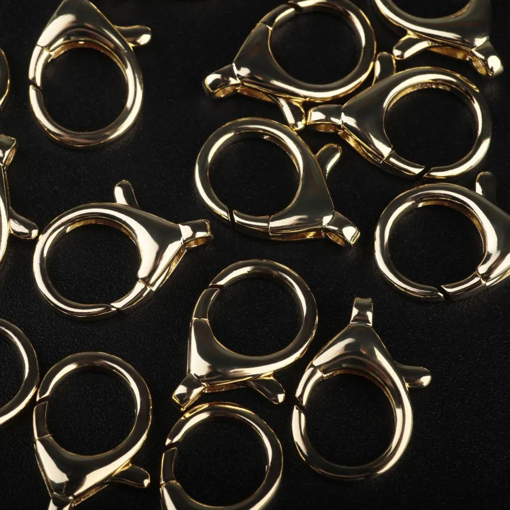 замочек-лобстер, позолота, 20x15x4.5 мм