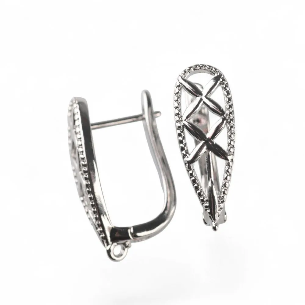 швензы "флай", покрытие платина, 21.5x12x7 мм 