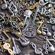 Микс металлический из подвесок "Ноты", цветовой и размерный микс (уп 20 г)