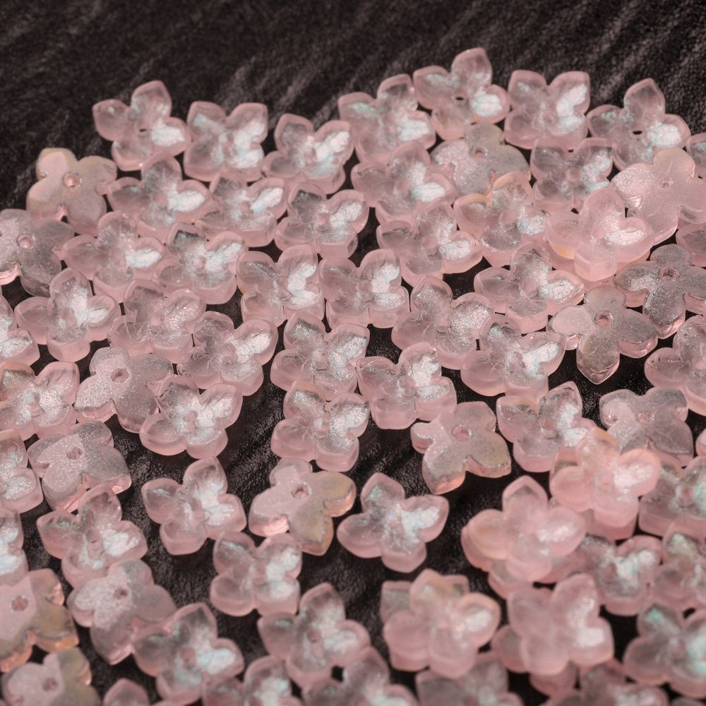 бусина "вероника", стекло, цвет карамельный, 10x10x3.5 мм