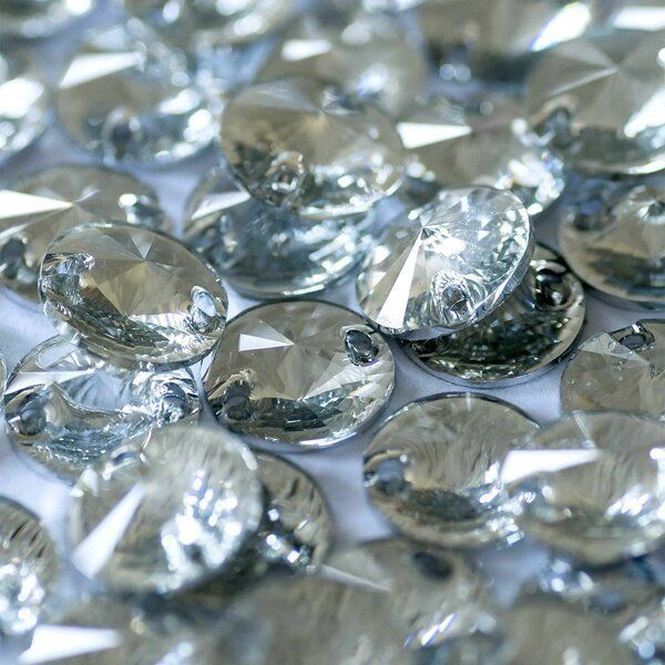 стразы пришивные rivoli, смола, прозрачный, 10 мм