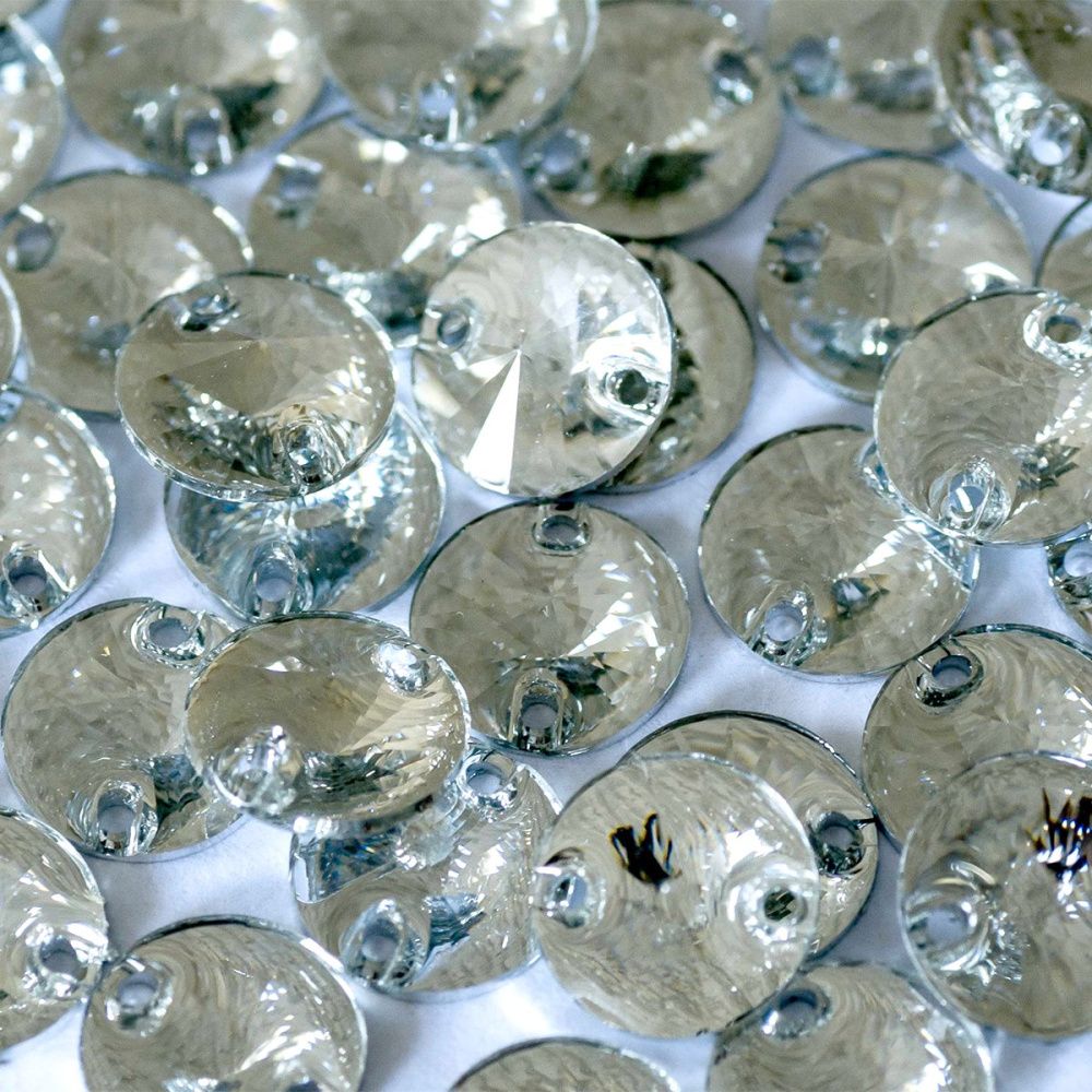 стразы пришивные rivoli, смола, прозрачный, 10 мм