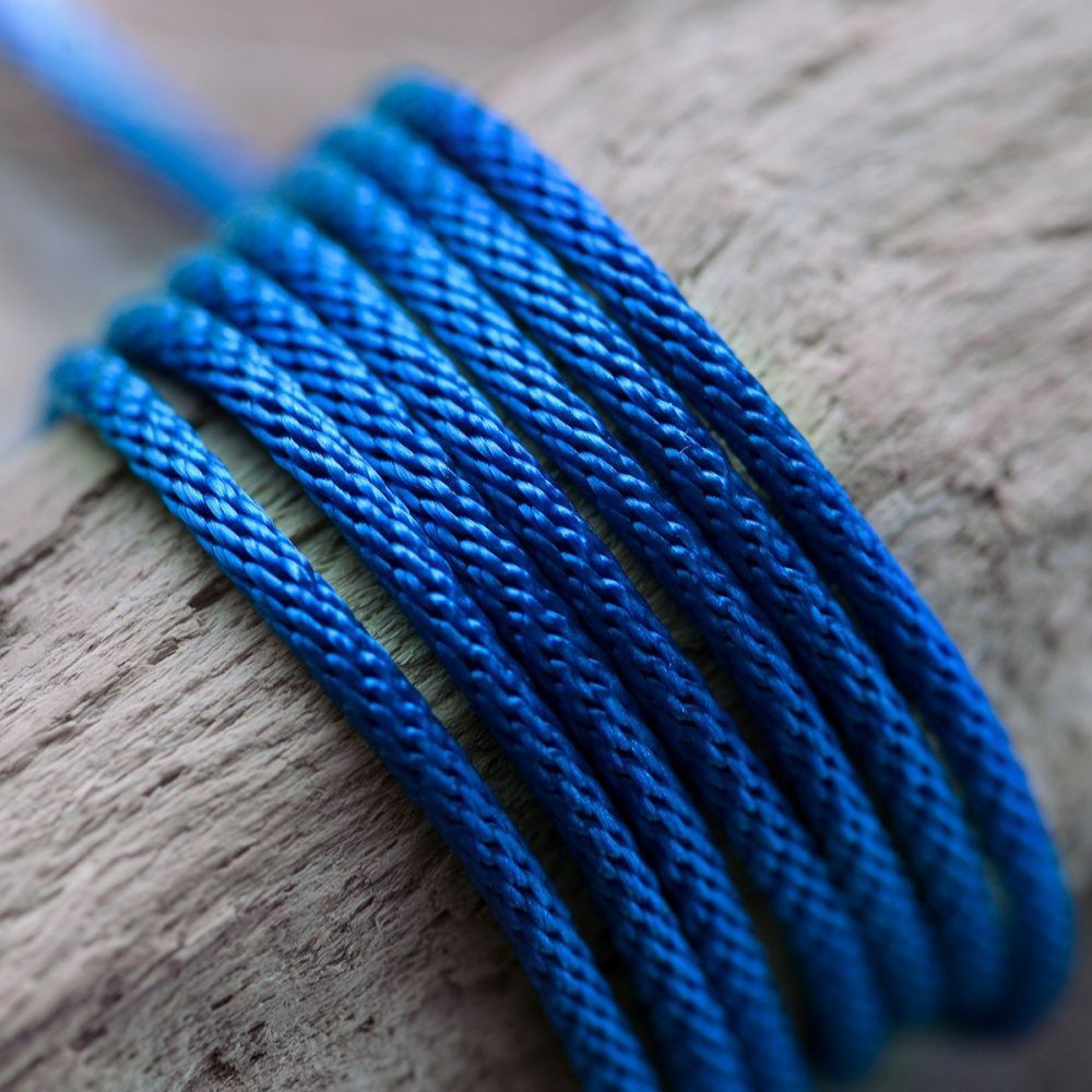 шнур, полиэстер, круглый, цвет синий, 2 мм  