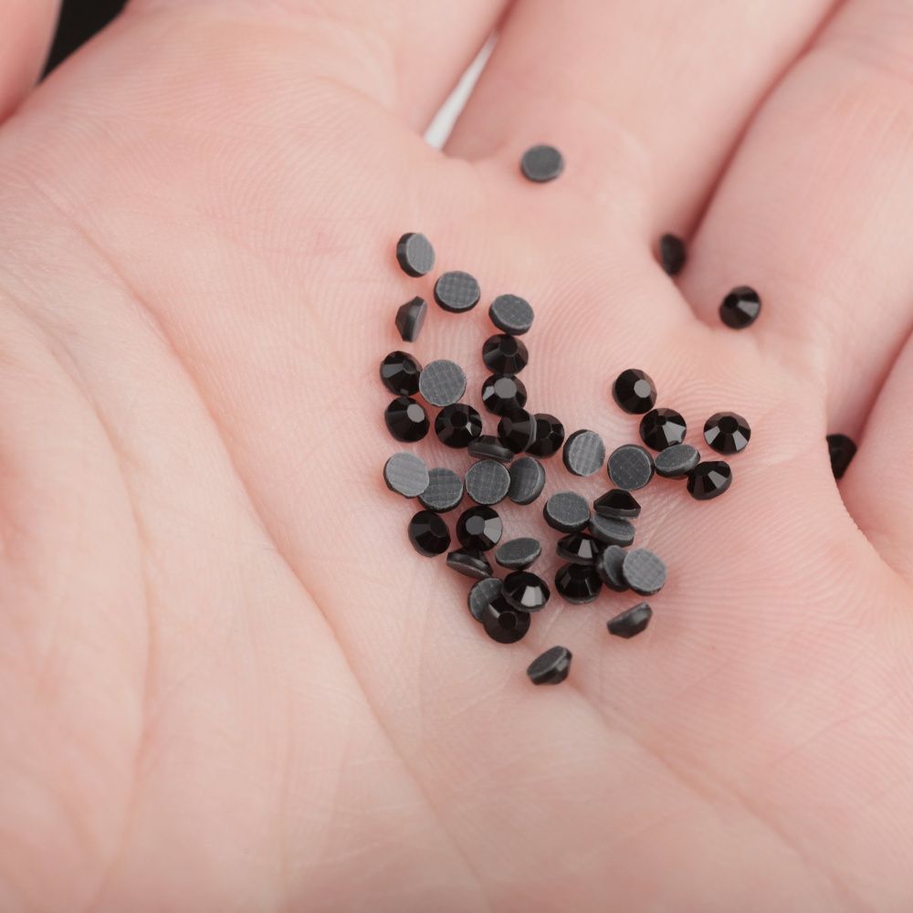 стразы термоклеевые горячей фиксации dmc, черный ав, ss10