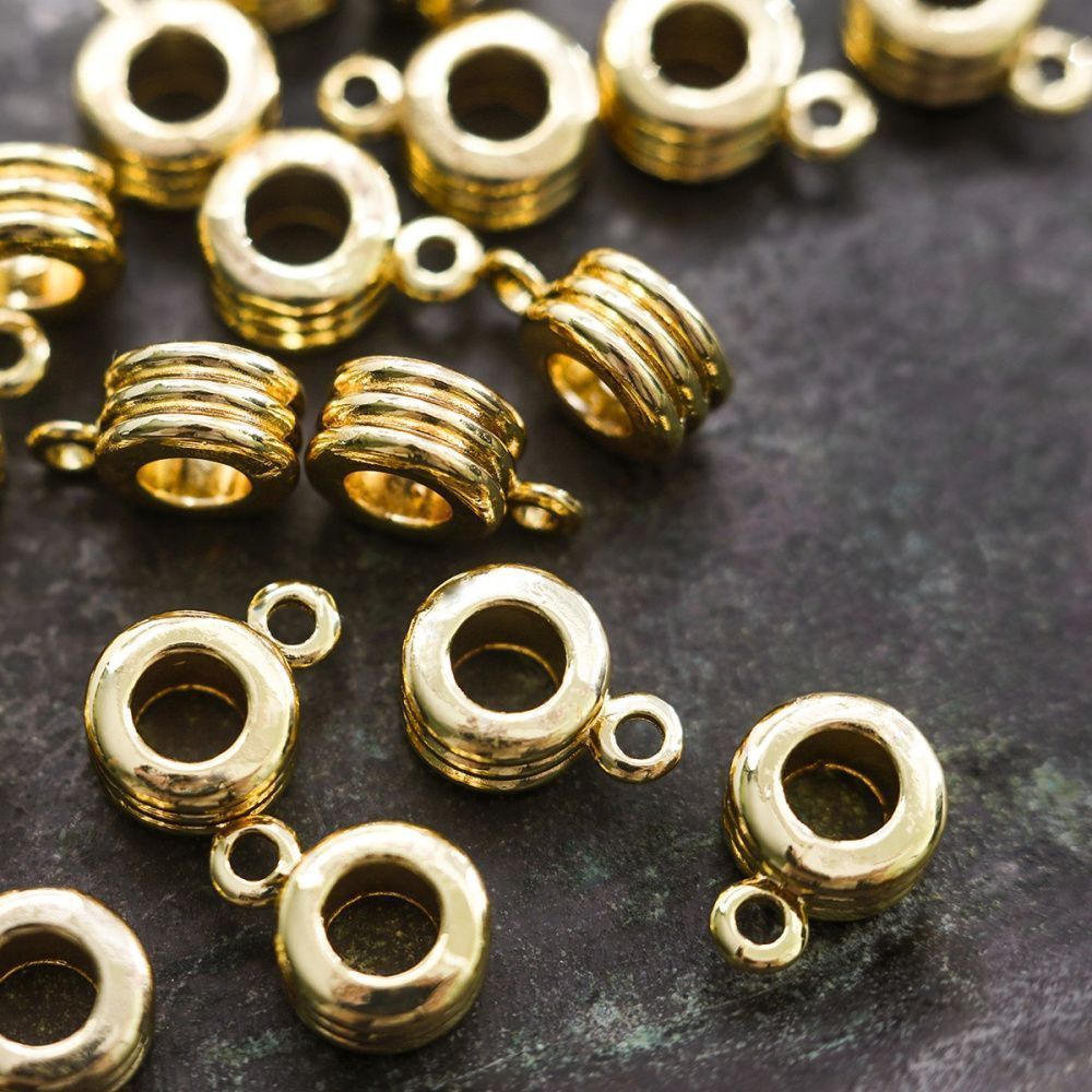 бейл "бублик", позолота, 12х9х5 мм