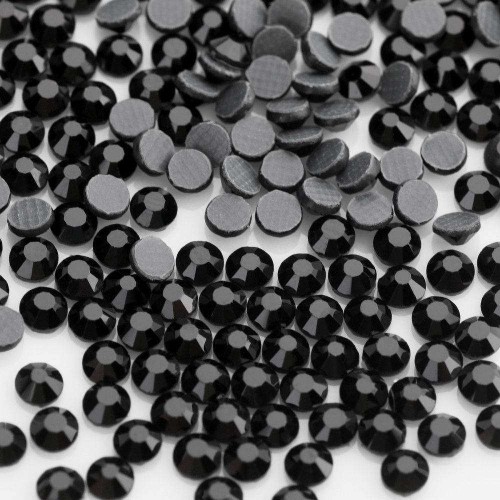 стразы термоклеевые горячей фиксации dmc, черный ав, ss10