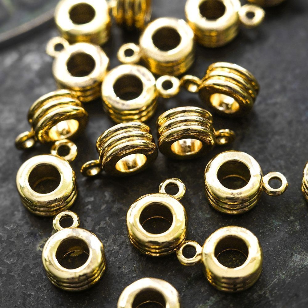 бейл "бублик", позолота, 12х9х5 мм