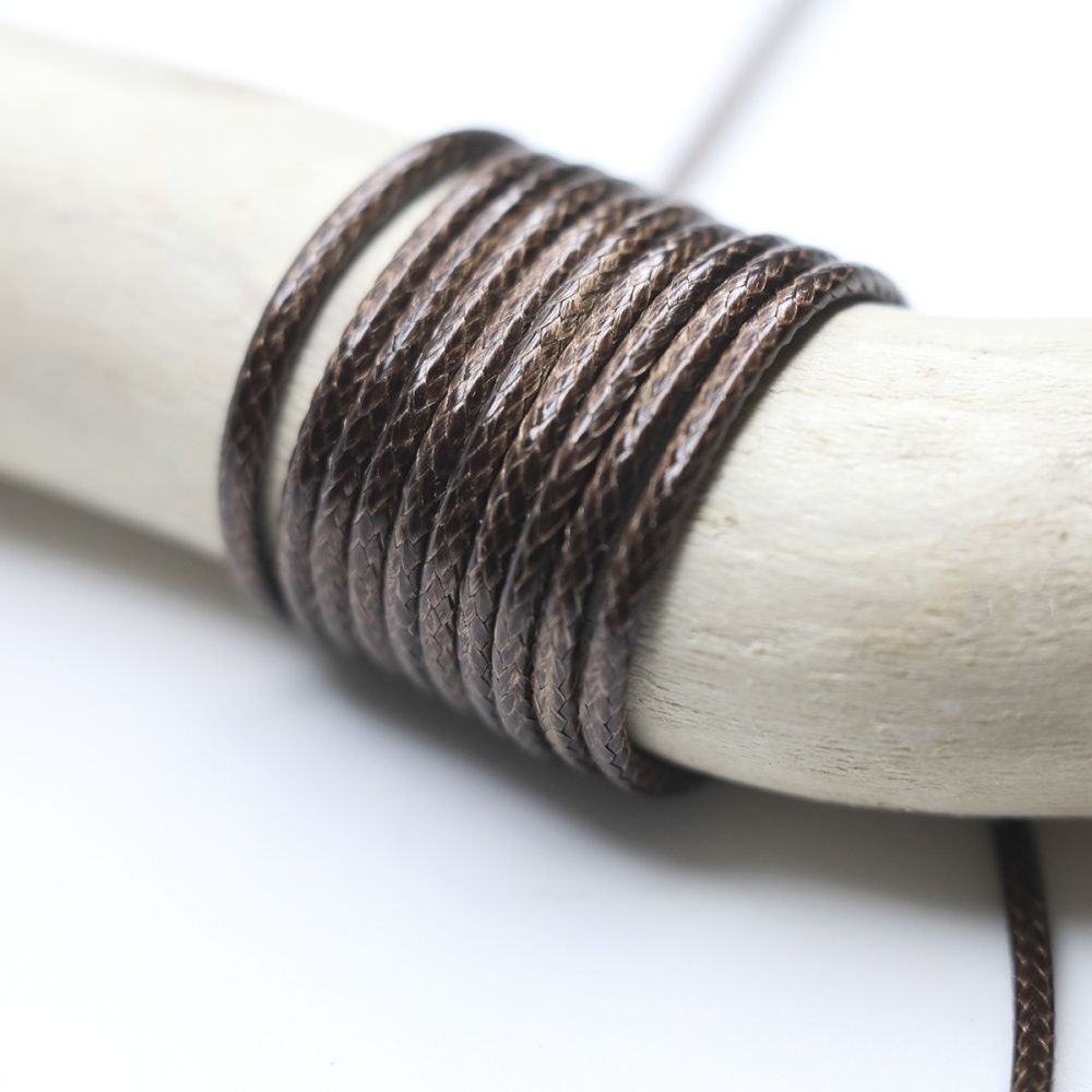 шнур вощеный, цвет кофе, 2 мм