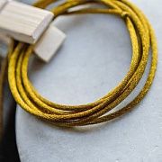 Шнур атласный для кумихимо, цвет темно-золотой, 1.5 мм
