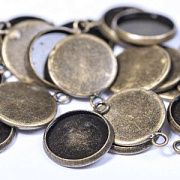 Сеттинг круглый "Лима", цвет античная бронза, 17х14х2 мм