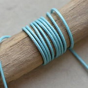 Шнур вощеный, цвет голубой, 1 мм