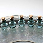 Бутылочка с крышкой, кувшинчик, цвет сине-зеленый, 21x18 мм