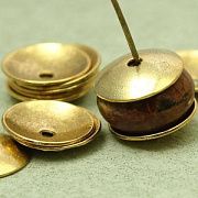Шапочка для бусин "Натура", цвет золото, 13х1 мм