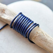 Шнур вощеный, цвет чернильно-синий, 2 мм